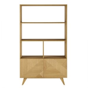 Origami retro-style wooden bookcase at Maisons Du Monde