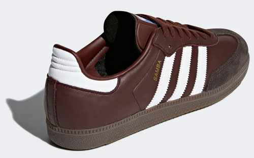 adidas samba 85 vintage brown leather trainers