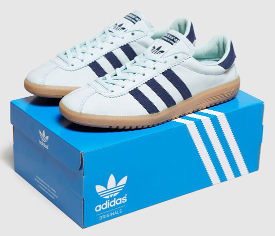 1970s Adidas Bermuda trainers get a green leather makeover - Retro to Go