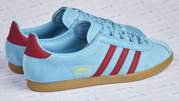 adidas gazelle claret and blue trainers