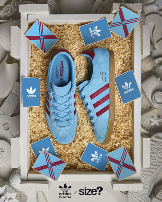 adidas gazelle claret and blue trainers