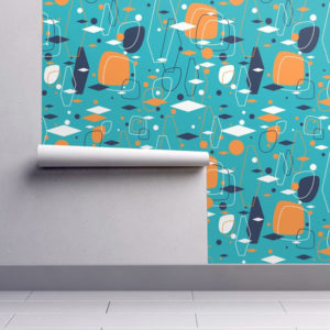 Authentic Midcentury Modern Wallpaper Range By Spoonflower - Retro To Go