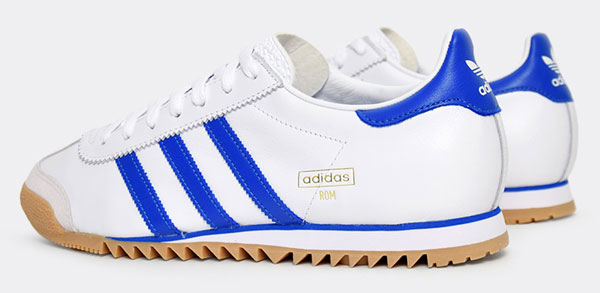 adidas rom trainers white blue