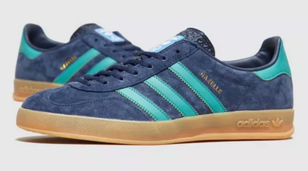 black and blue gazelle indoor trainers