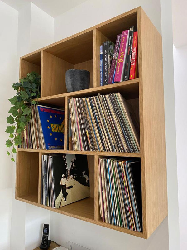 Vinyl Record Storage Album Holder Vintage Rack Stand Wood LP 12'' Holds 240  Case