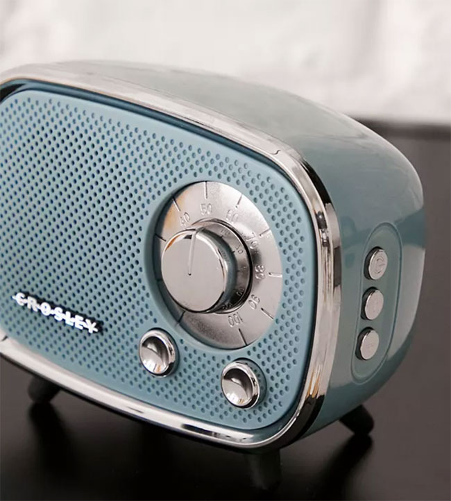Retro Radio Chrome with Bluetooth speaker Vintage Cuisine